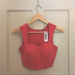 BOGO Hot Pink Zip Up Crop Top Charlotte Russe Medium Women’s Sleeveless Bodycon